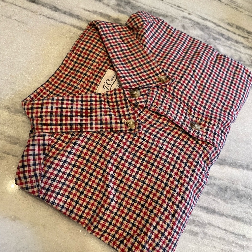 J.Crew Tattersall Oxford Shirt. Size Small Slim. - Picture 2 of 5